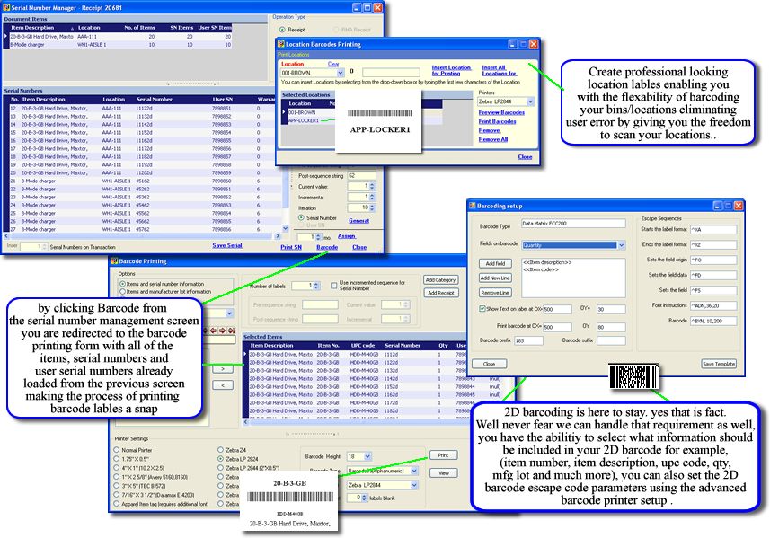 screenshot of SIMMS Inventory Management